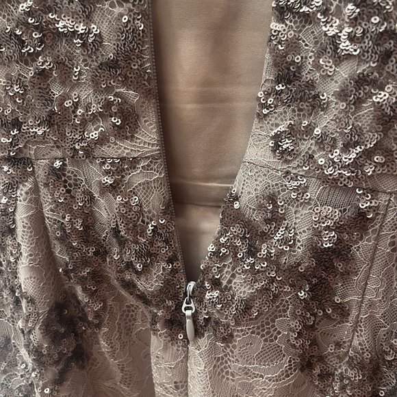 BCBGMAXAZRIA ABIGAIL PAISLEY SEQUINED COCKTAIL DRESS - Picture 12 of 14